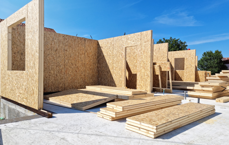 O que é o sistema wood frame | Foto de uma construção com wood frame | Método construtivo | Blog Alea