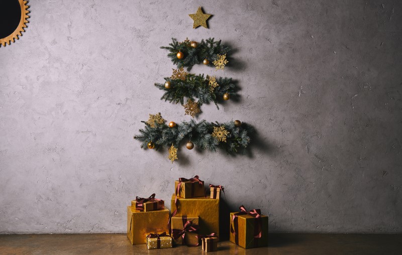 Árvore de Natal na parede | Foto de uma árvore de Natal montada na parede | Estilo de vida | Blog Alea