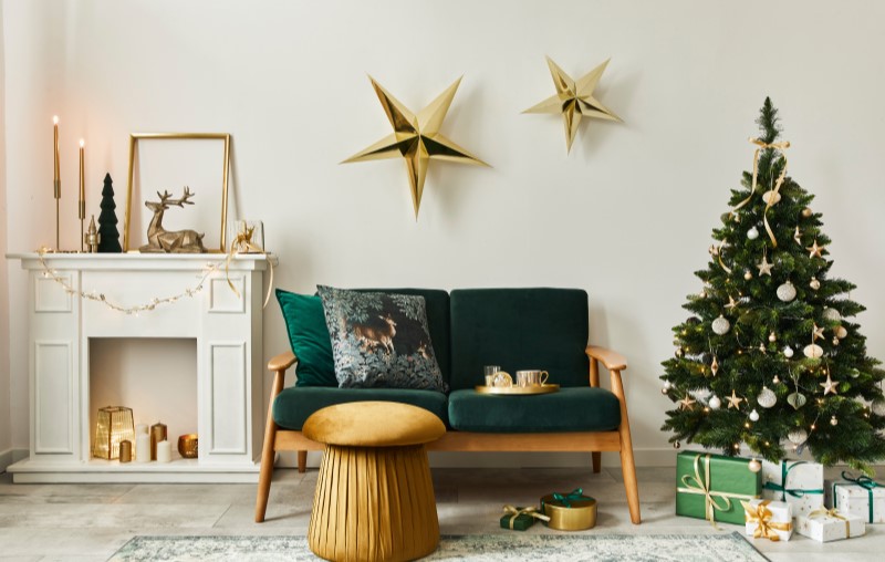 Como fazer decoração de Natal para a sala | Foto de uma sala decorada para o Natal | Estilo de vida | Blog Alea