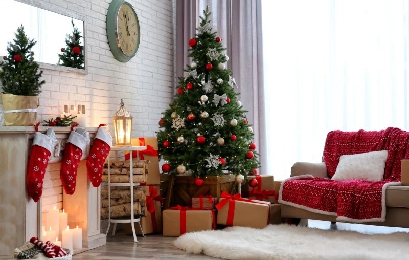 Como fazer decoração de Natal | Foto de uma sala de estar decorada para o Natal | Estilo de vida | Blog Alea